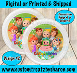 Custom CoComelon Party Plate Inserts Custom Favorz by Sharon