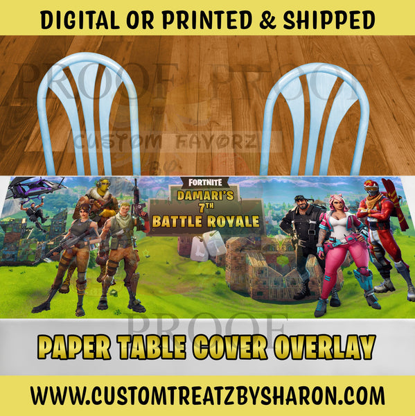 FORTNITE TABLE COVER OVERLAY Custom Favorz by Sharon