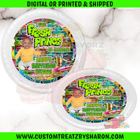 FRESH PRINCE CHARGER AND PARTY PLATE INSERTS Custom Favorz by Sharon