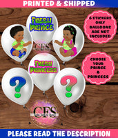 FRESH PRINCE N PRINCESS GENDER REVEAL BALLOON STICKERS