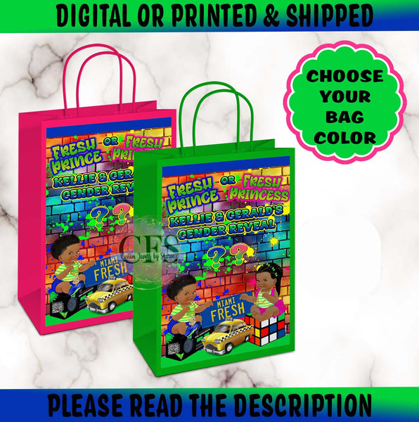 FRESH PRINCE & PRINCESS GENDER REVEAL GIFT BAGS