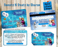 FROZEN Credit Card Invite Custom Favorz by Sharon