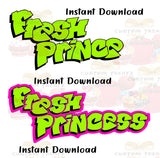 Fresh Prince and Fresh Princess Logo - Instant Download Custom Favorz by Sharon