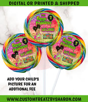 Fresh Princess Swirl Lollipop Labels Custom Favorz by Sharon