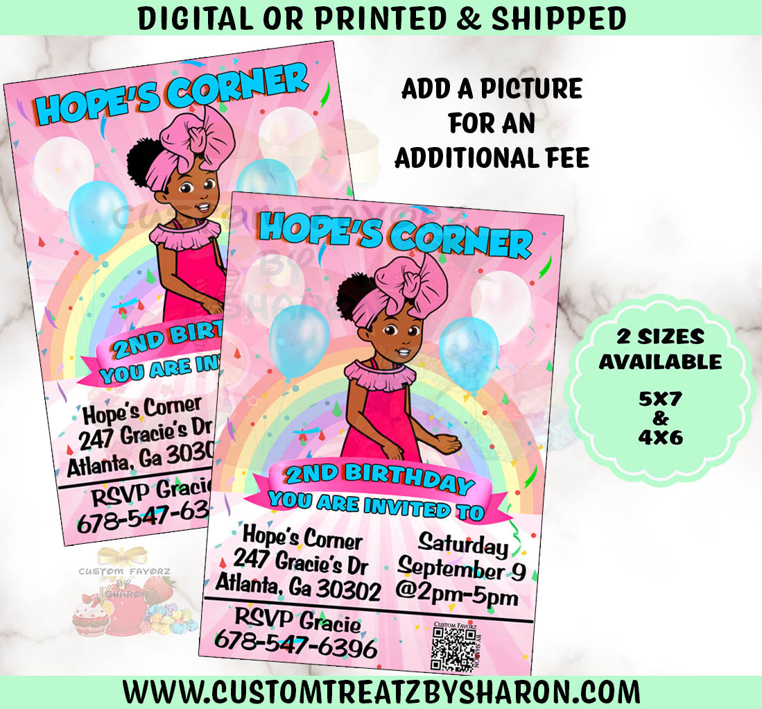 GRACIE'S CORNER INSPIRED PRINTABLE INVITE for Make A Printable Invitation Online Free