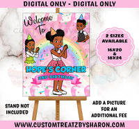 GRACIE'S CORNER WELCOME SIGN - DIGITAL ONLY Custom Favorz by Sharon