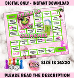 PINK GRINCHMAS GAME BOARD - INSTANT DOWNLOAD