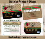 GUCCI CREDIT CARD INVITE Custom Favorz by Sharon