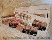 GUCCI CREDIT CARD INVITE Custom Favorz by Sharon