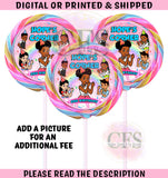 Gracie's Corner Swirl Lollipop Labels - Carnival Lollipop Labels Custom Favorz by Sharon