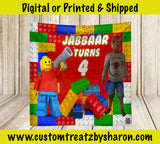 LEGO BUILDING BLOCKS BACKDROP Custom Favorz by Sharon