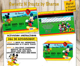 MICKEY MOUSE Credit Card Invite Custom Favorz by Sharon