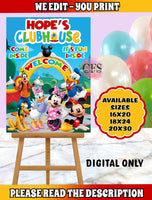 MICKEY MOUSE CLUBHOUSE WELCOME SIGN - DIGITAL ONLY