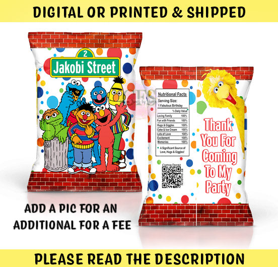 Sesame Street Custom Chip Bags