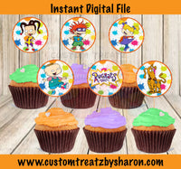 Original Rugrats Cupcake Toppers - Instant Download Custom Favorz by Sharon