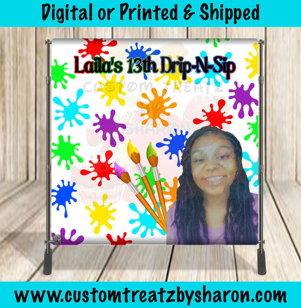 PAINT PARTY BACKDROP Custom Favorz by Sharon