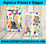 PAINT PARTY CHIP BAGS Custom Favorz by Sharon