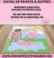 PEPPA PIG REMOVABLE FLOOR DECAL Custom Favorz by Sharon