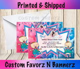 PHIL AND LIL 4X6 OR 5X7 GENDER REVEAL/TWINS PRINTABLE INVITE Custom Favorz by Sharon