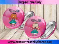 PHIL & LIL GENDER REVEAL PIN BACK BUTTONS Custom Favorz by Sharon