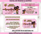 PINK GUCCI BOSS BABY GIRL CREDIT CARD INVITE Custom Favorz by Sharon