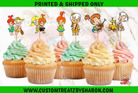 Pebbles & Bamm Bamm Cupcake Toppers Custom Favorz by Sharon