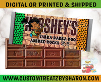 Pebbles Flintstones Hershey Bar Labels Custom Favorz by Sharon