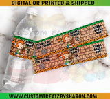 Pebbles Flintstones Water Bottle Labels Custom Favorz by Sharon