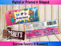 Phil & Lil Chocolate Hershey Bar Labels Custom Favorz by Sharon