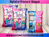Phil & Lil Gender Reveal Chip Bags Custom Favorz by Sharon
