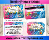 Phil & Lil Gender Reveal Credit Card Invite Custom Favorz by Sharon