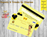 ROYAL Princess Credit Card Invites Custom Favorz by Sharon