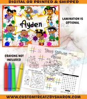 Rugrats Activity Placemat - Rugrats Custom Placemat - Rugrats Party Favors - Rugrats Birthday - Activity Placemat -Digital -Printed -Shipped Custom Favorz by Sharon