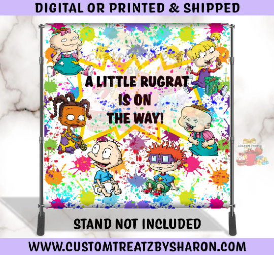 Rugrats Backdrop - Rugrats Party Banner - Rugrats Favor - Rugrats Party - Caucasian Rugrats - Custom Backdrop - Digital - Printed - Shipped Custom Favorz by Sharon