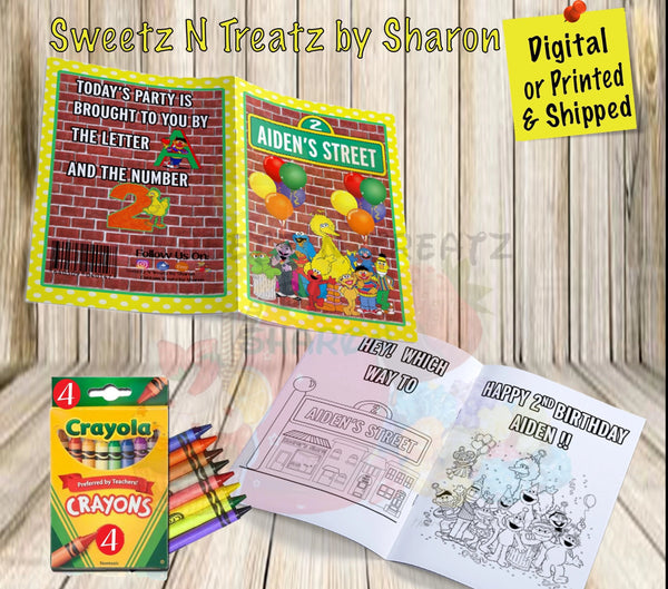 SESAME STREET COLORING BOOK Custom Favorz by Sharon