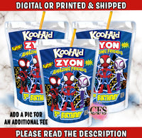 Spidey & His Amazing Friends Caprisun/Kool-Aid Jammer Juice Labels