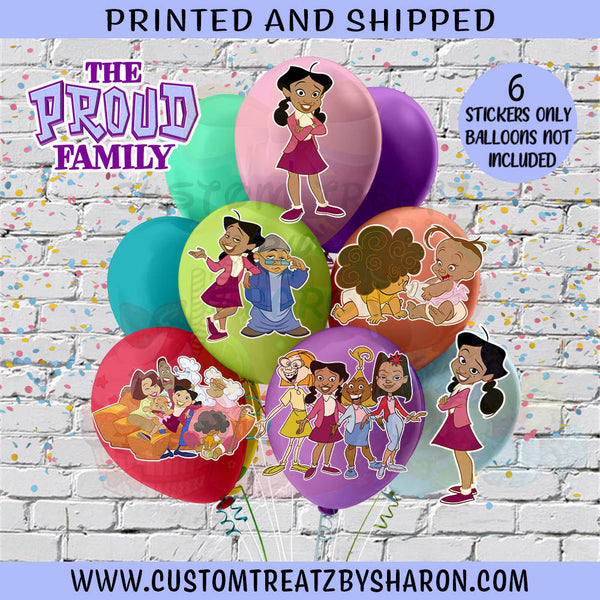 THE PROUD FAMILY BALLOON STICKERS Custom Favorz by Sharon