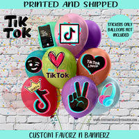 TIK TOK BALLOON STICKERS Custom Favorz by Sharon