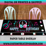 TIK TOK TABLE COVER OVERLAY Custom Favorz by Sharon