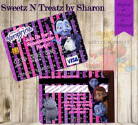VAMPIRINA Credit Card Invites Custom Favorz by Sharon